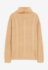 Max Mara Vitalba Wool-Blend Turtleneck Sweater Camel 2421366012650VITALBA_003