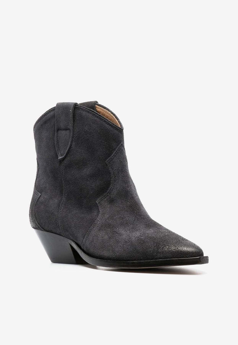 Isabel Marant Dewina 45 Suede Boots Black BO0002FAA1A03S_02FK