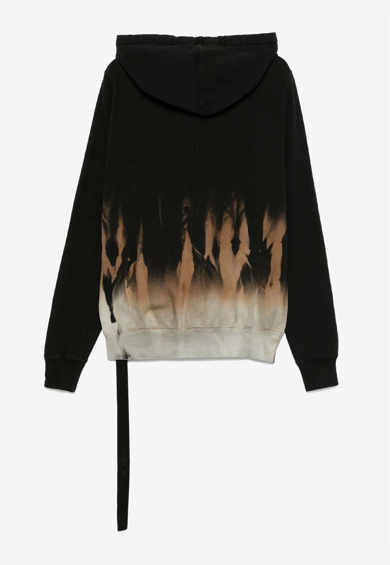 Rick Owens DRKSHDW Tie-Dye Hooded Sweatshirt Black DU02D2282FSUN_0983