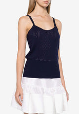 JW Anderson Pointelle Knit Top Navy KW1274YN0389_888