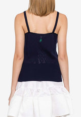 JW Anderson Pointelle Knit Top Navy KW1274YN0389_888