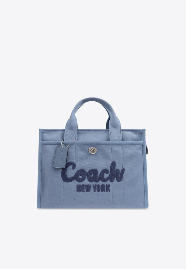 Coach Cargo Embroidered Logo Tote Bag Blue CP158 0-LHSBL