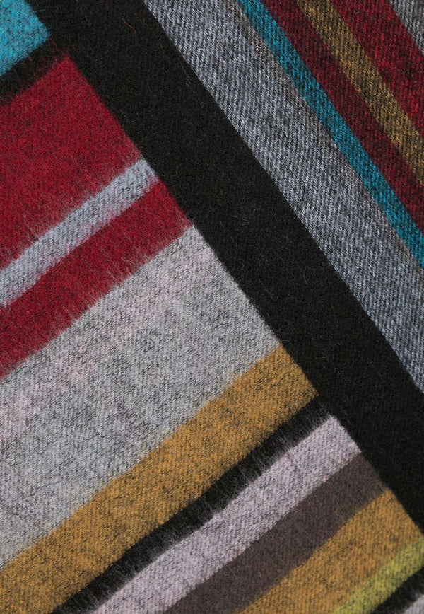 Paul Smith Striped Fringed Scarf Multicolor M1A150KL572_92