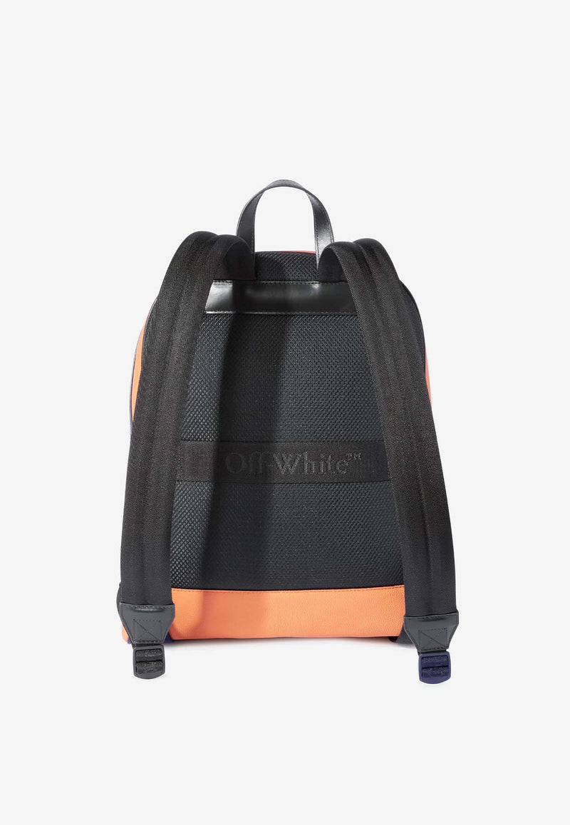 Off-White Basketball Calf Leather Backpack Orange OMNB109F24LEA001_2010