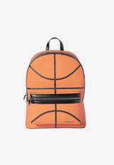 Off-White Basketball Calf Leather Backpack Orange OMNB109F24LEA001_2010