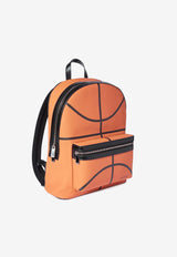 Off-White Basketball Calf Leather Backpack Orange OMNB109F24LEA001_2010