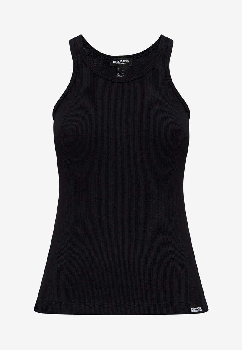 Dsquared2 Ribbed Tank Top Black D8D055800_01012