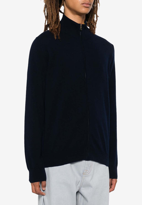 Paul Smith Zip-Up Cashmere Cardigan Navy M1R906YN02497_49