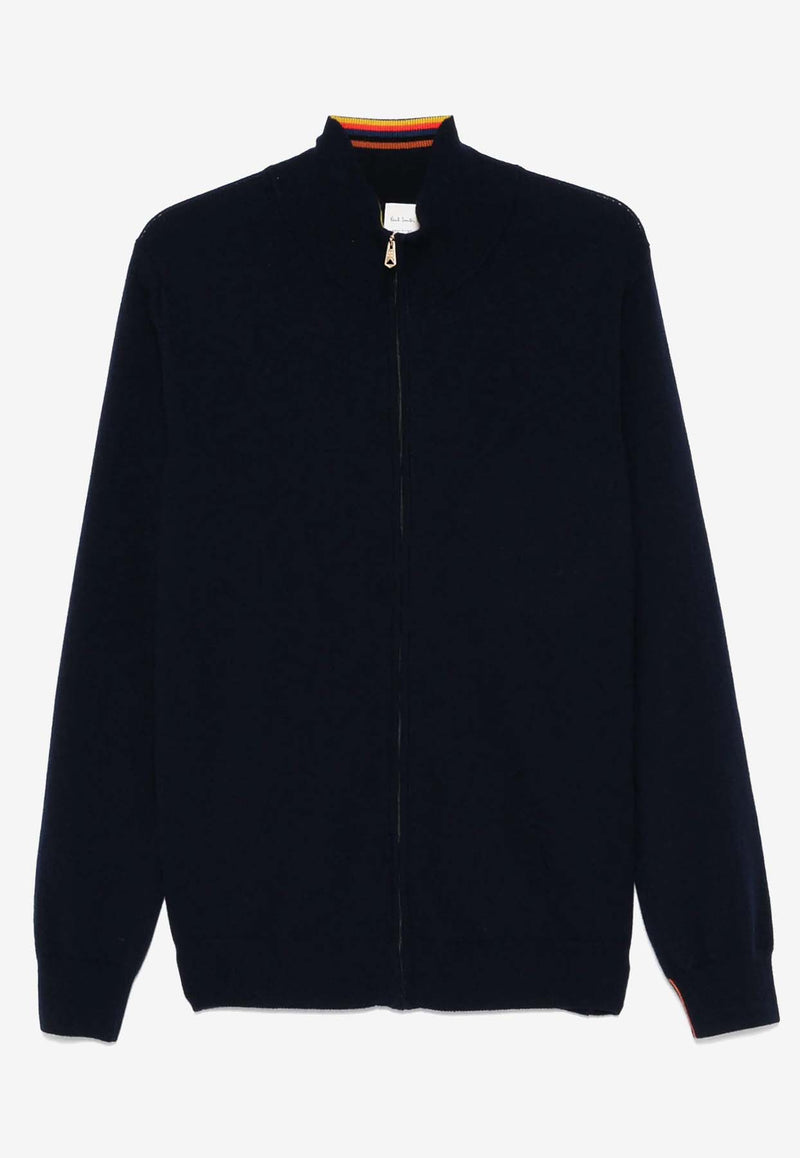 Paul Smith Zip-Up Cashmere Cardigan Navy M1R906YN02497_49