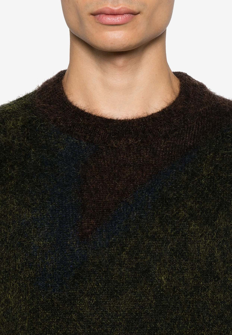 Paul Smith Mohair-Blend Crewneck Sweater Brown M1R923YN02512_73