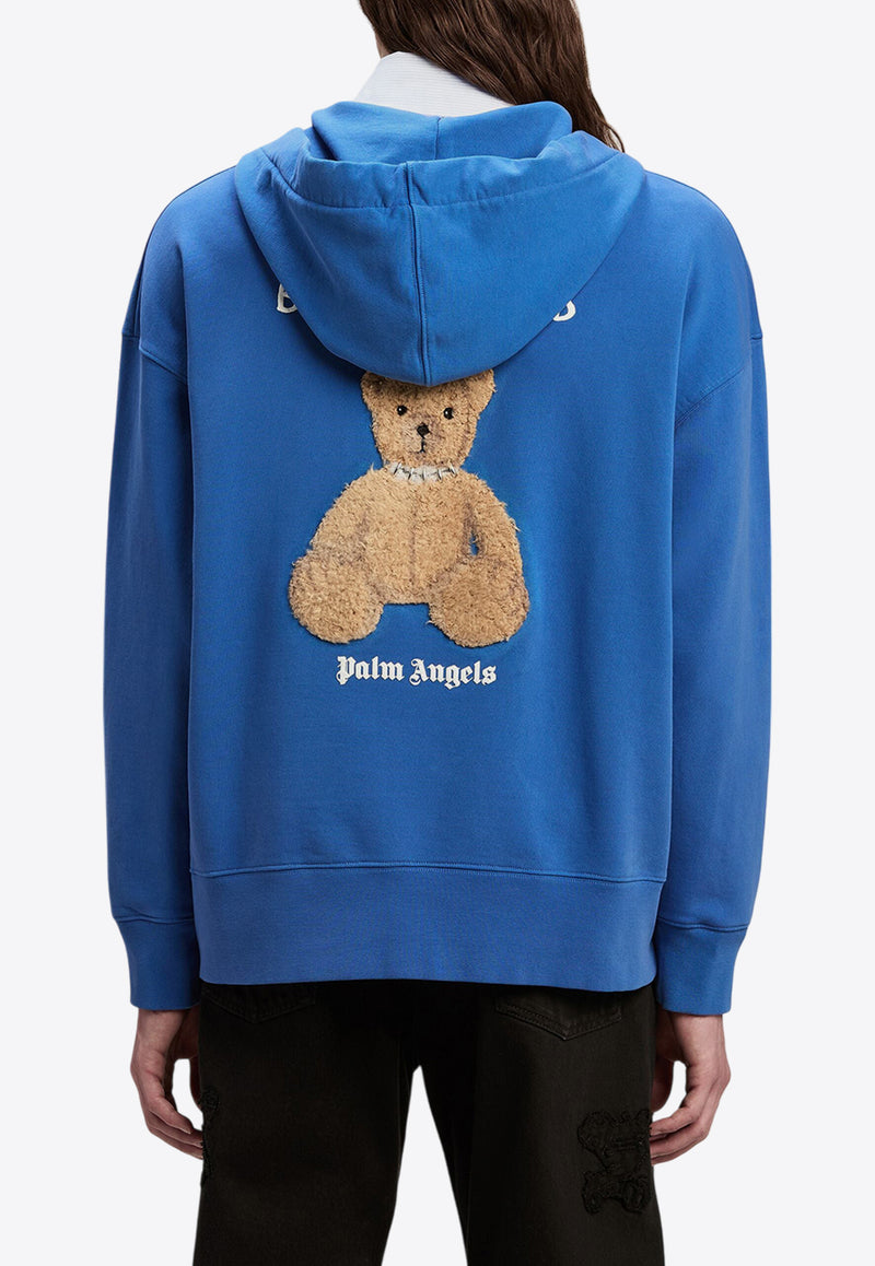 Palm Angels Bear in Mind Zip-Up Hoodie Blue PMBE021F24FLE001_4560