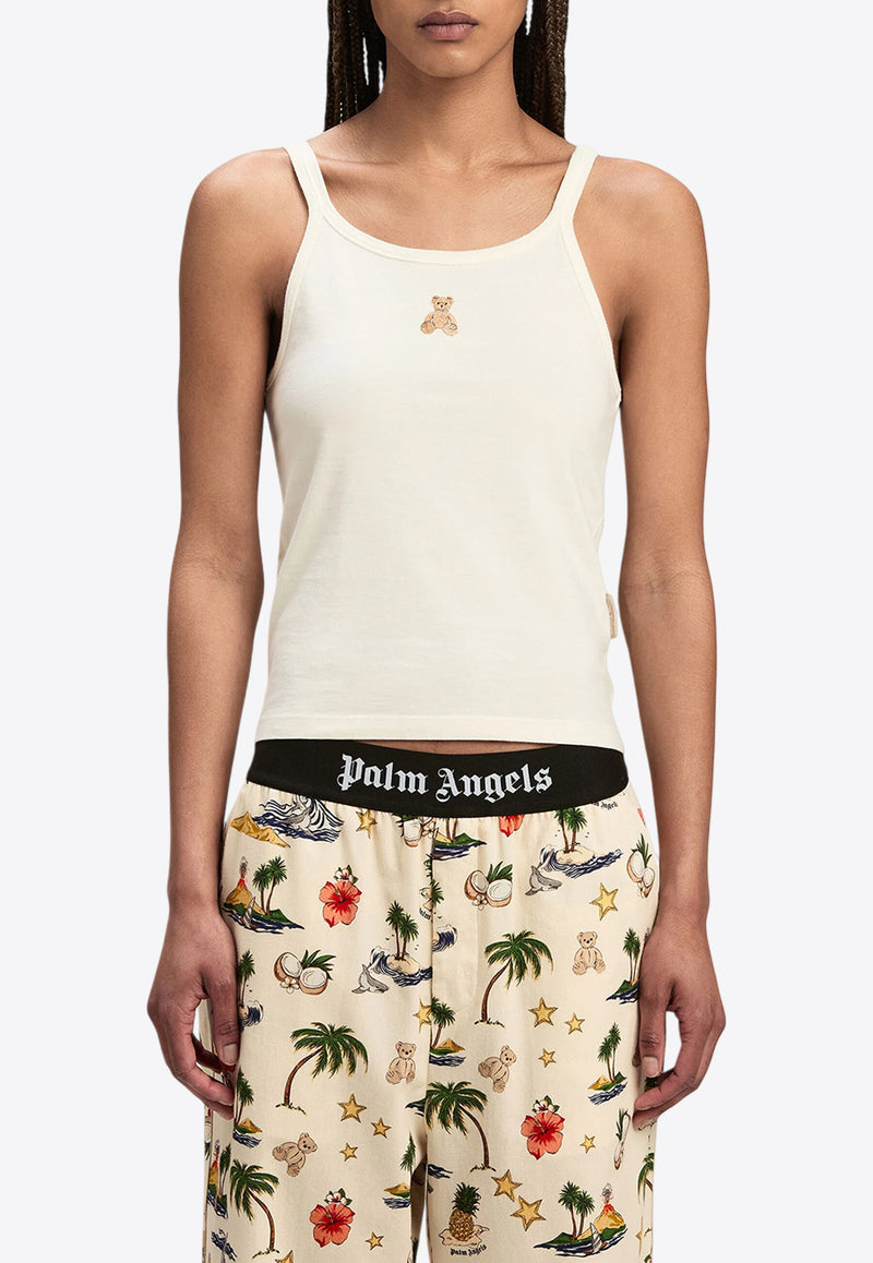 Palm Angels Bear in Mind Tank Top Off-white PWAD070F24JER001_0360