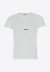 Saint Laurent Logo Print Crewneck T-shirt White 464572YB2DQ_9000