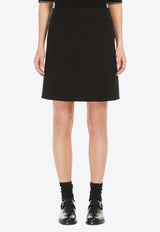 S Max Mara Ali A-line Wool Mini Skirt Black 2429106073600ALI_013