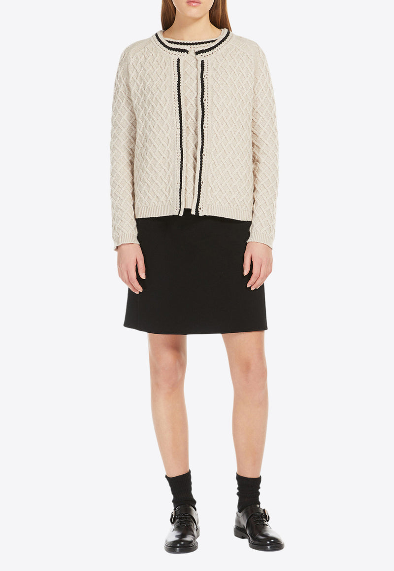 S Max Mara Ali A-line Wool Mini Skirt Black 2429106073600ALI_013