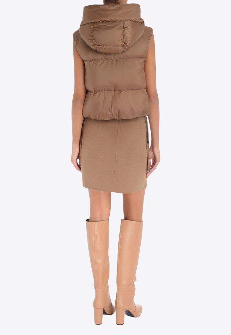 S Max Mara Ali A-line Wool Mini Skirt Camel 2429106073600ALI_045