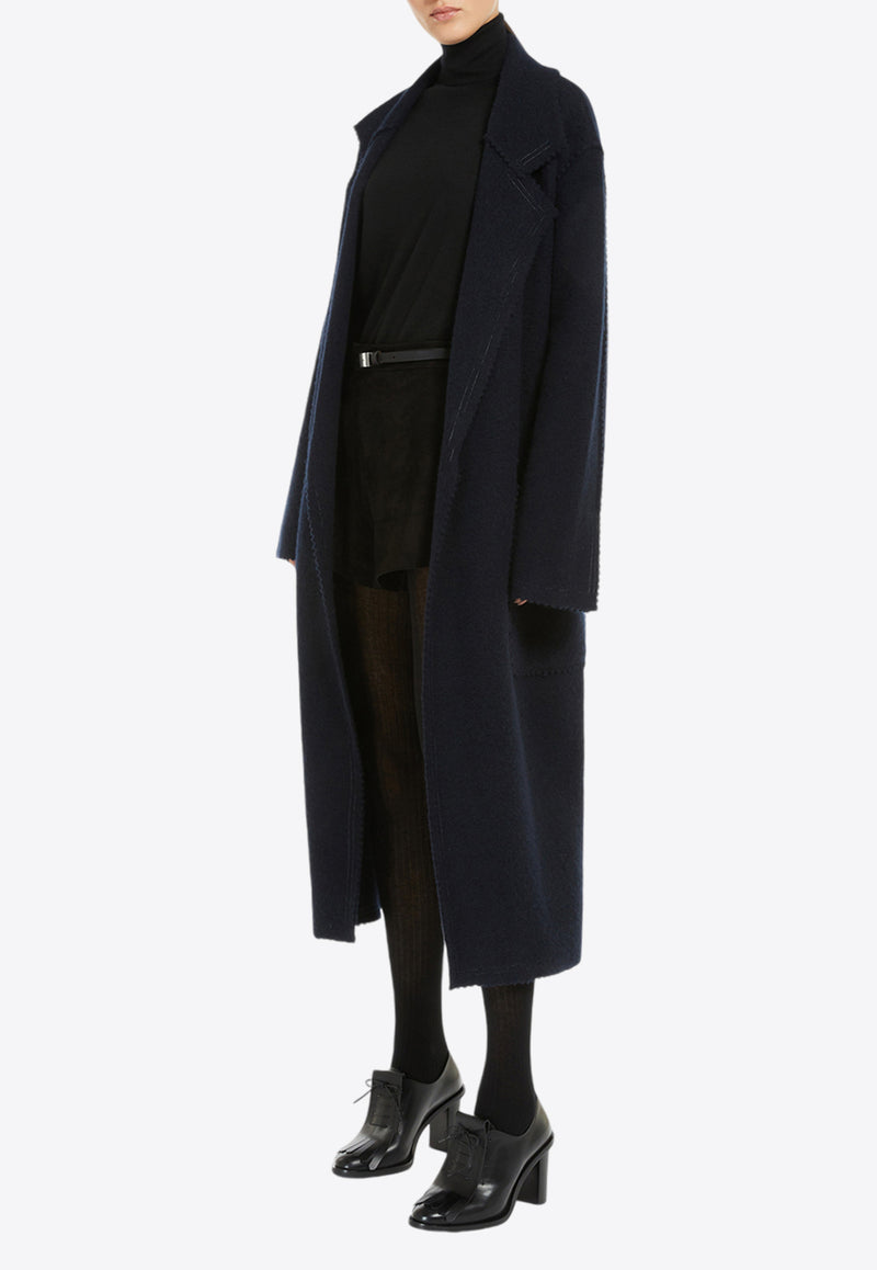 Max Mara Jene Wool-Blend Belted Coat Blue 2421316013650JENE_001