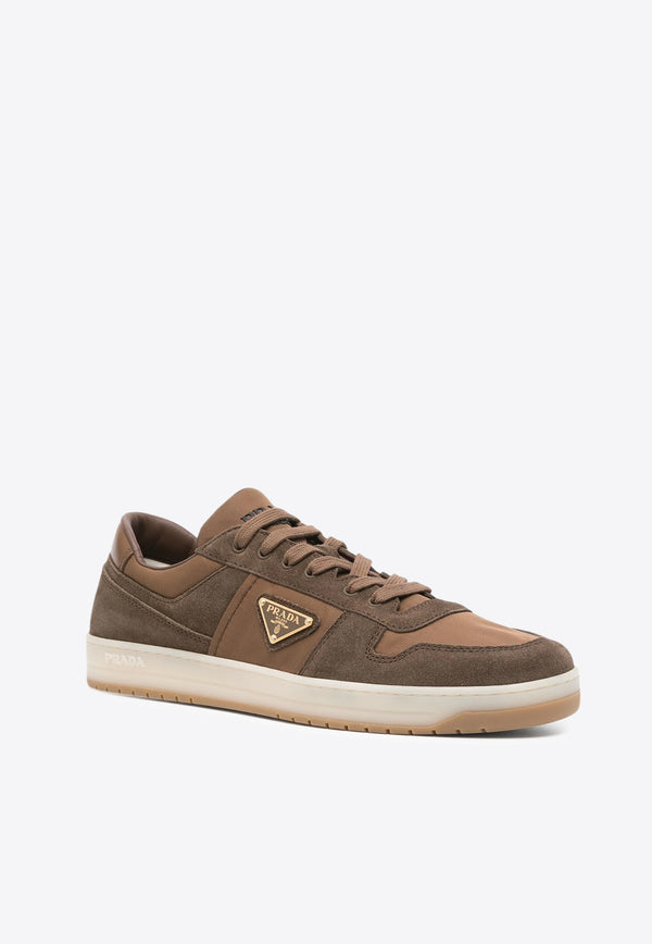 Prada Downtown Low-Top Sneakers Brown 2EE364FD0023KUY_F03UT