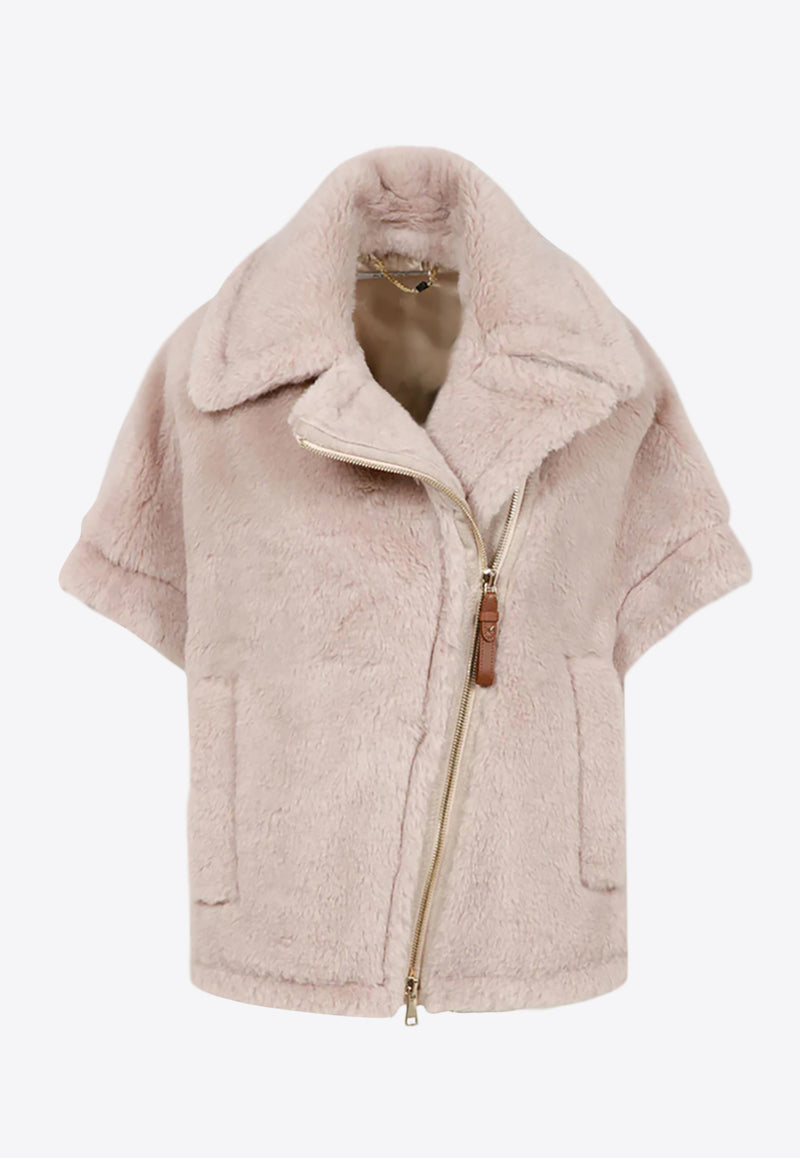 Max Mara Newmant Teddy Biker Jacket Sand 2424736272600NEWMANT_002