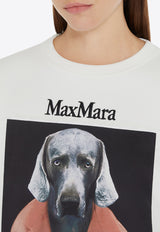 Max Mara Bacco Graphic Print Sweatshirt White 2421926011650BACCO_002