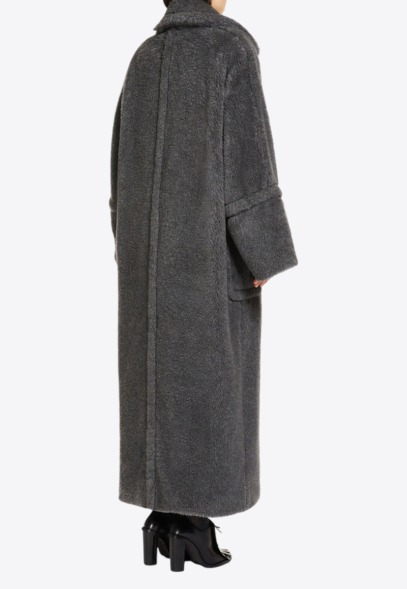 Max Mara Kadiak Double-Breasted Teddy Coat Gray 2421016313600KADIAK_001