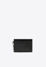 Alexander McQueen T-bar Leather Cardholder Black 8050631AAUE/Q_ALEXQ-9769