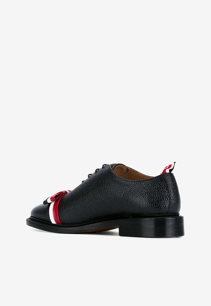 Thom Browne Striped Leather Lace-Up Shoes Black FFD012A00198_001