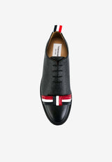 Thom Browne Striped Leather Lace-Up Shoes Black FFD012A00198_001