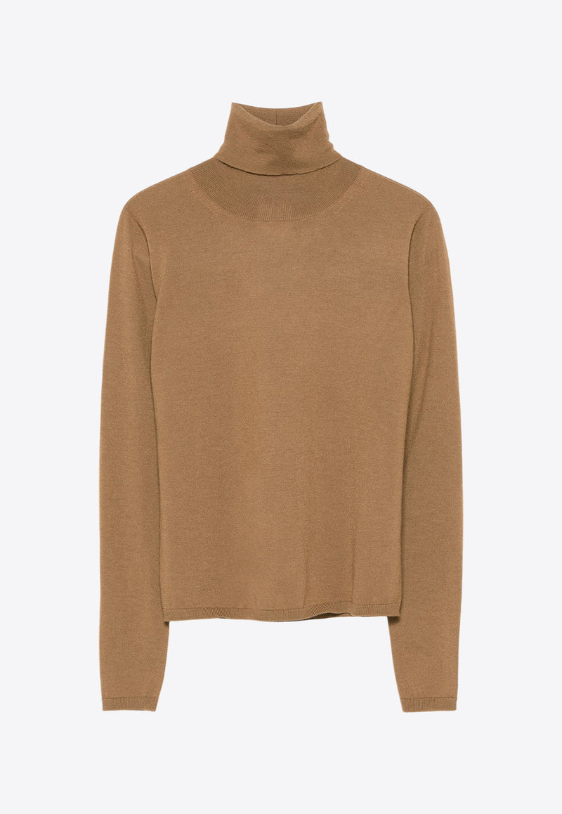 Max Mara Veloce Cashmere High-Neck Sweater Camel 2421366172650VELOCE_009