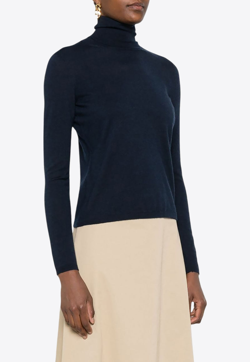 Max Mara Veloce Cashmere High-Neck Sweater Blue 2421366172650VELOCE_010