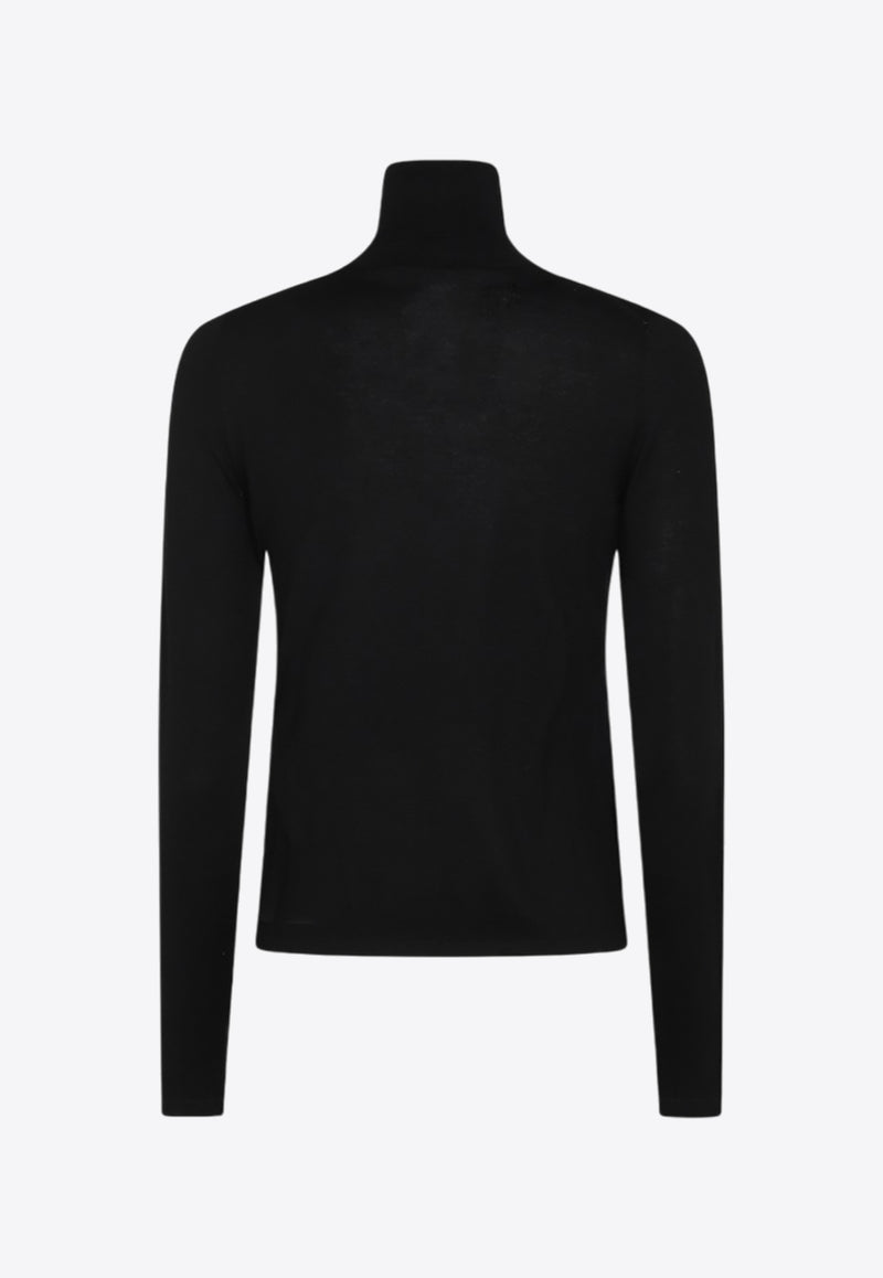 Max Mara Veloce Cashmere High-Neck Sweater Black 2421366172650VELOCE_011