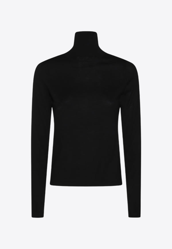 Max Mara Veloce Cashmere High-Neck Sweater Black 2421366172650VELOCE_011