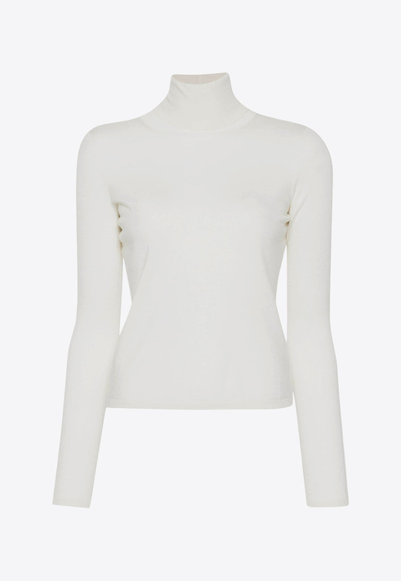 Max Mara Veloce Cashmere High-Neck Sweater White 2421366172650VELOCE_001