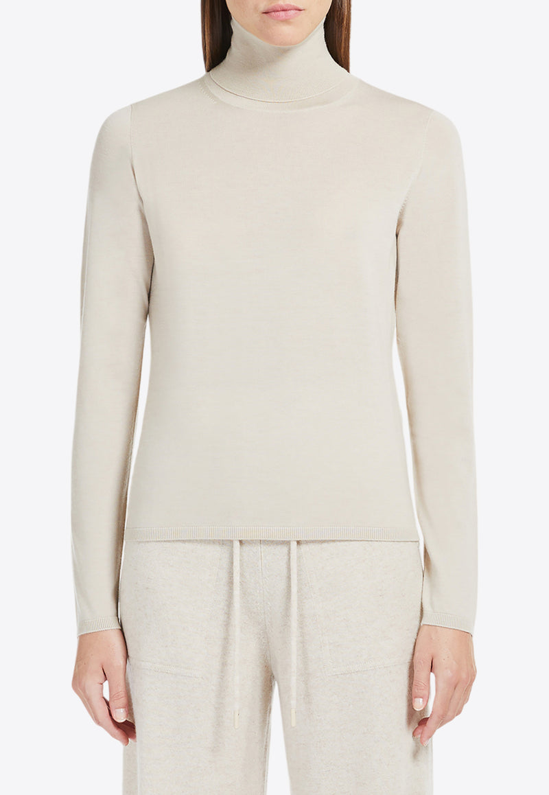 Max Mara Veloce Cashmere High-Neck Sweater Beige 2421366172650VELOCE_003