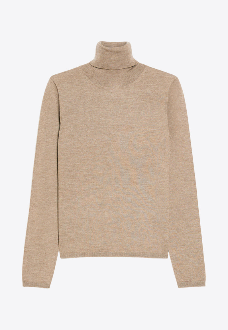 Max Mara Veloce Cashmere High-Neck Sweater Beige 2421366172650VELOCE_004