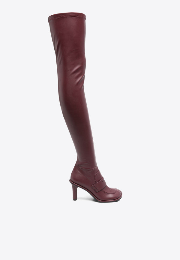 Stella McCartney Ryder 90 Stretch Thigh-Length Boots Burgundy 810462W1IL0_6016