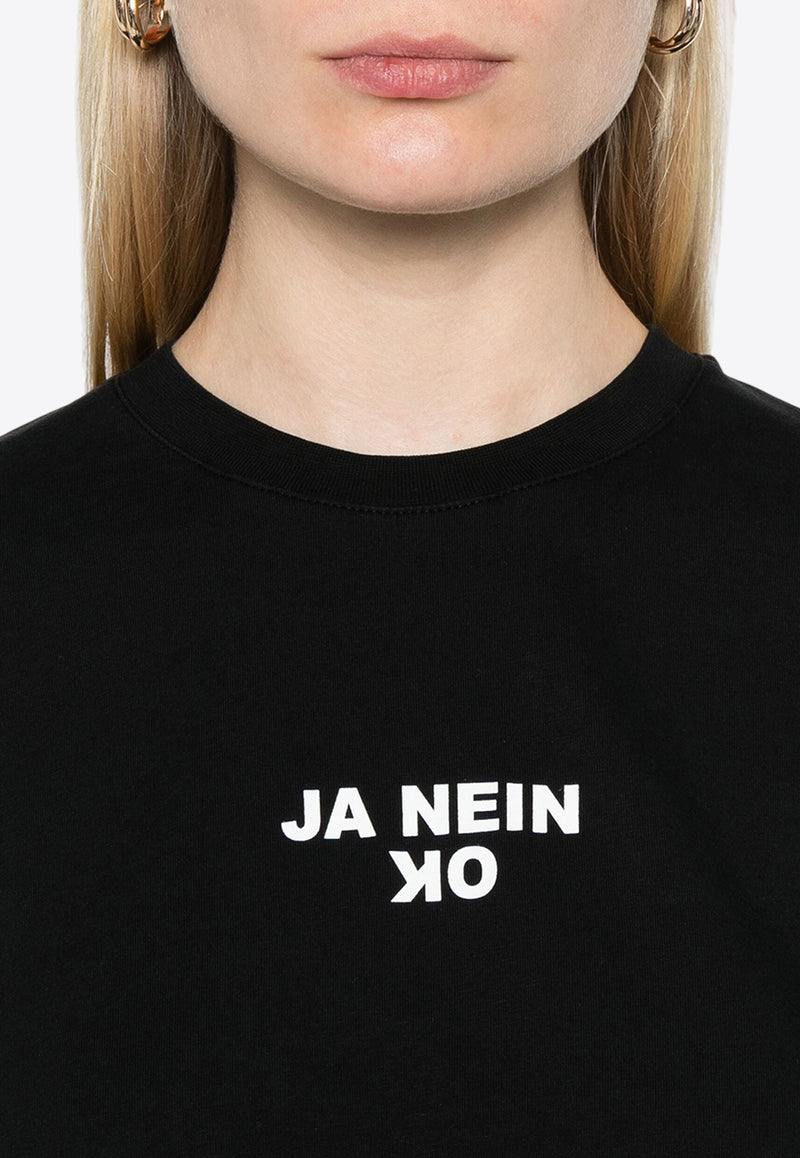 Meryll Rogge Ja Nein Ok Print T-shirt Black 300326WF24_BLACK