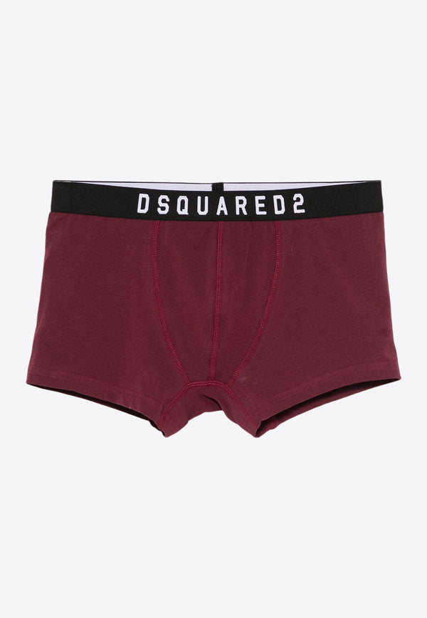 Dsquared2 Logo Waistband Boxers Bordeaux D9LC65620_60412