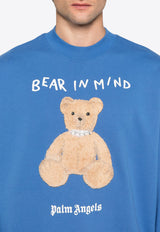 Palm Angels Bear in Mind Crewneck Sweatshirt Blue PMBA026F24FLE012_4560