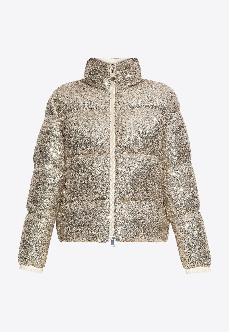 Moncler Anternes Sequined Puffer Jacket Gold J20931A0016589AR2_M14