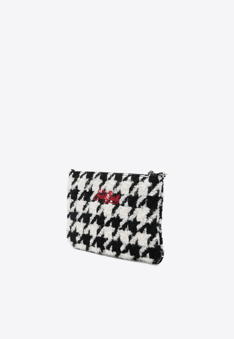 MC2 Saint Barth Parisienne Houndstooth Zip Pouch Monochrome PAR0009_01512G