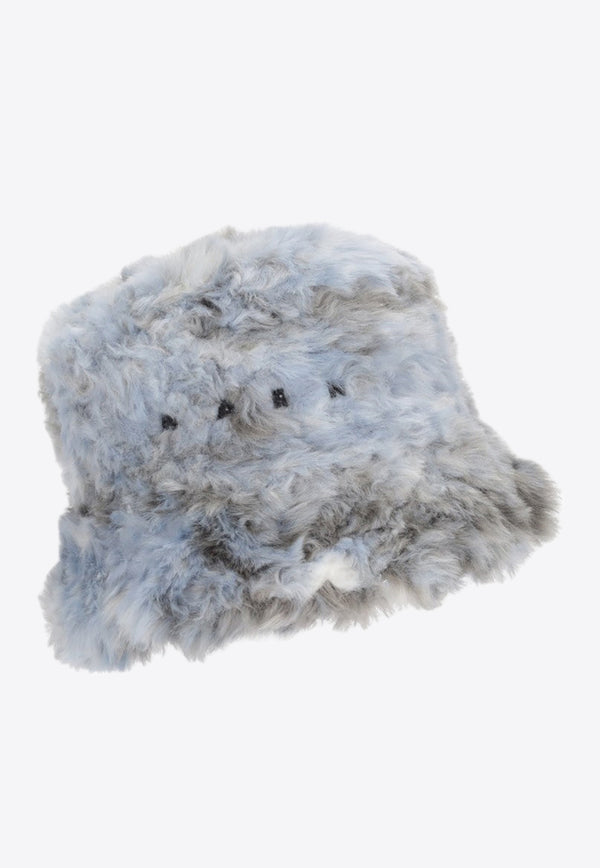 Marni Faux-Fur Logo Bucket Hat Gray CLMC0055SUUTA121_JQN42