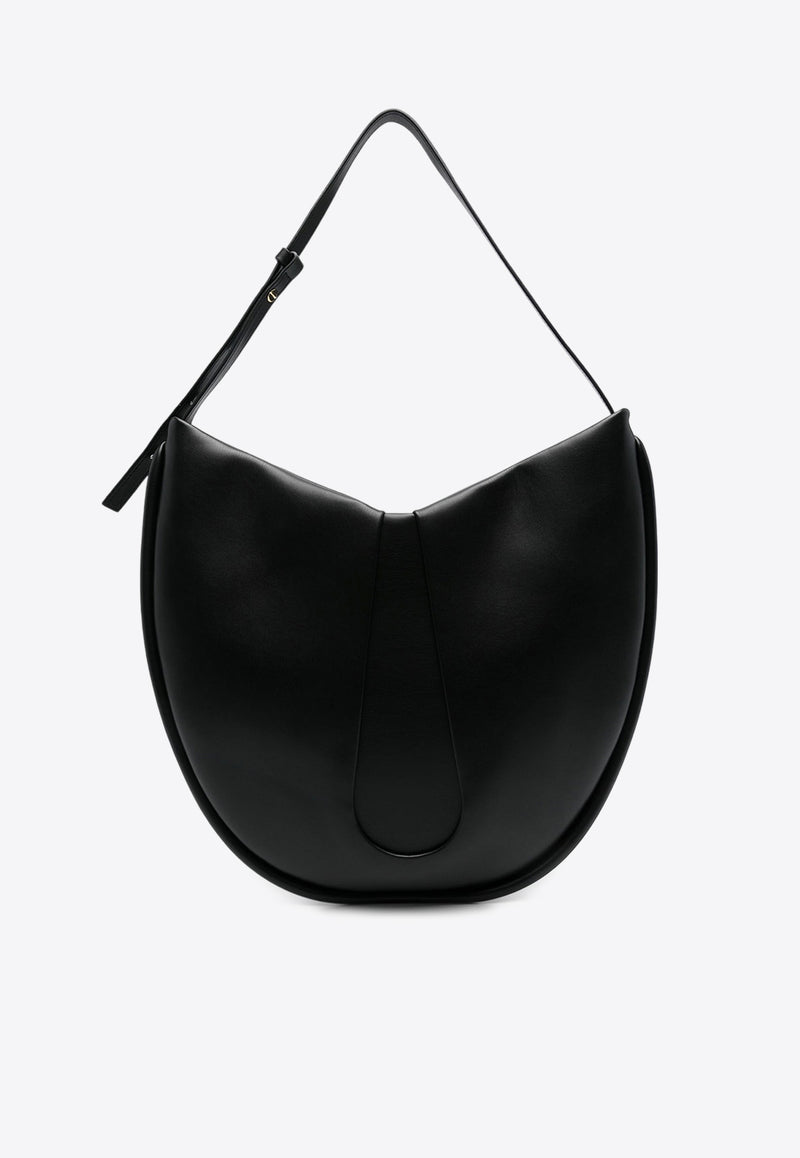 Themoirè Tike Faux Leather Shoulder Bag  Black TMCOTKN_1