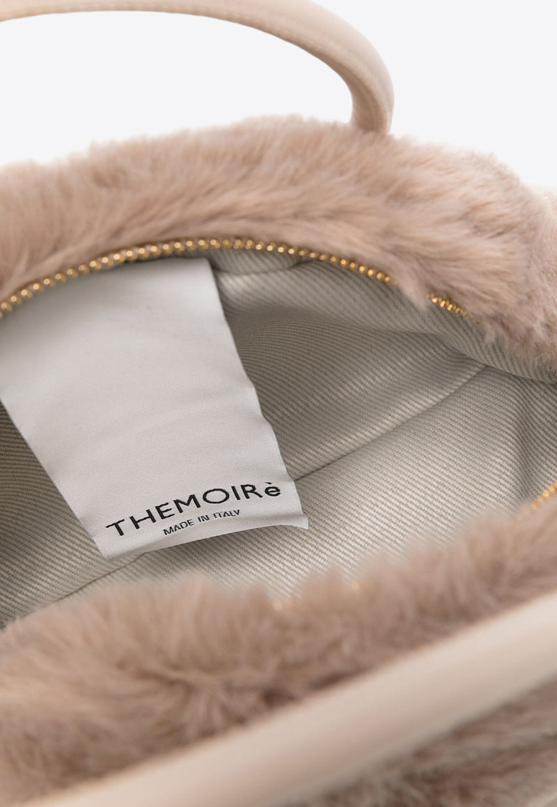 Themoirè Selene Faux Fur Top Handle Bag Beige TMFW24SF97_97