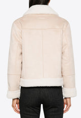 MC2 Saint Barth Lorayne Shearling Jacket Pink LOA001_00563G