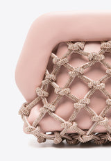 Themoirè Gea Knots Strass Clutch Bag Pink TMFW24GXSX_103