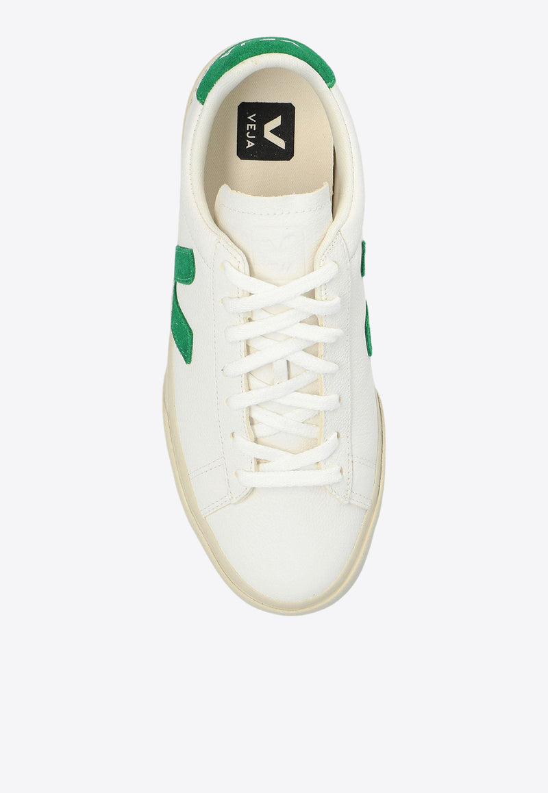 Veja Campo Leather Sneakers White CP0503690B_EXTRA WHITE/EMERAUDE