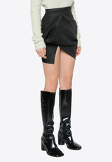 Rick Owens Draped Asymmetric Mini Skirt Black RO02D3384SMT_09