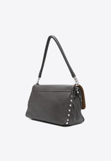 Zanellato Small Postina Piuma Chain Shoulder Bag Gray 0680901130000S_Z0263