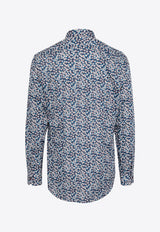 Paul Smith Long-Sleeved Floral Print Shirt Blue M1R800PN02386_59